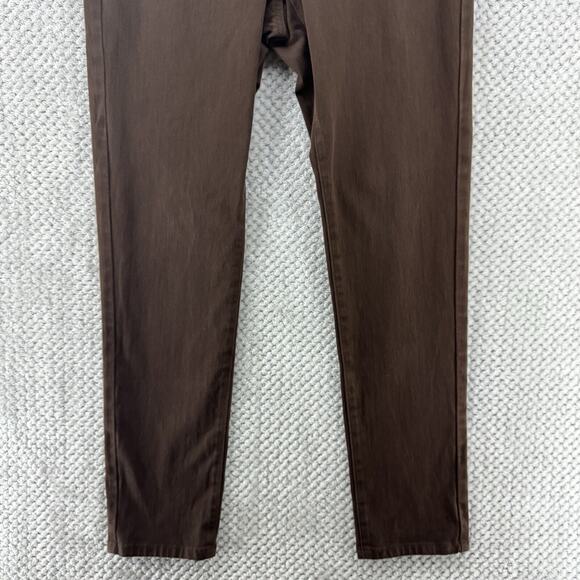 J McLaughlin Pants Women 12 Brown Mid Rise Slim Pockets Stretch Button Zip - Picture 3 of 15